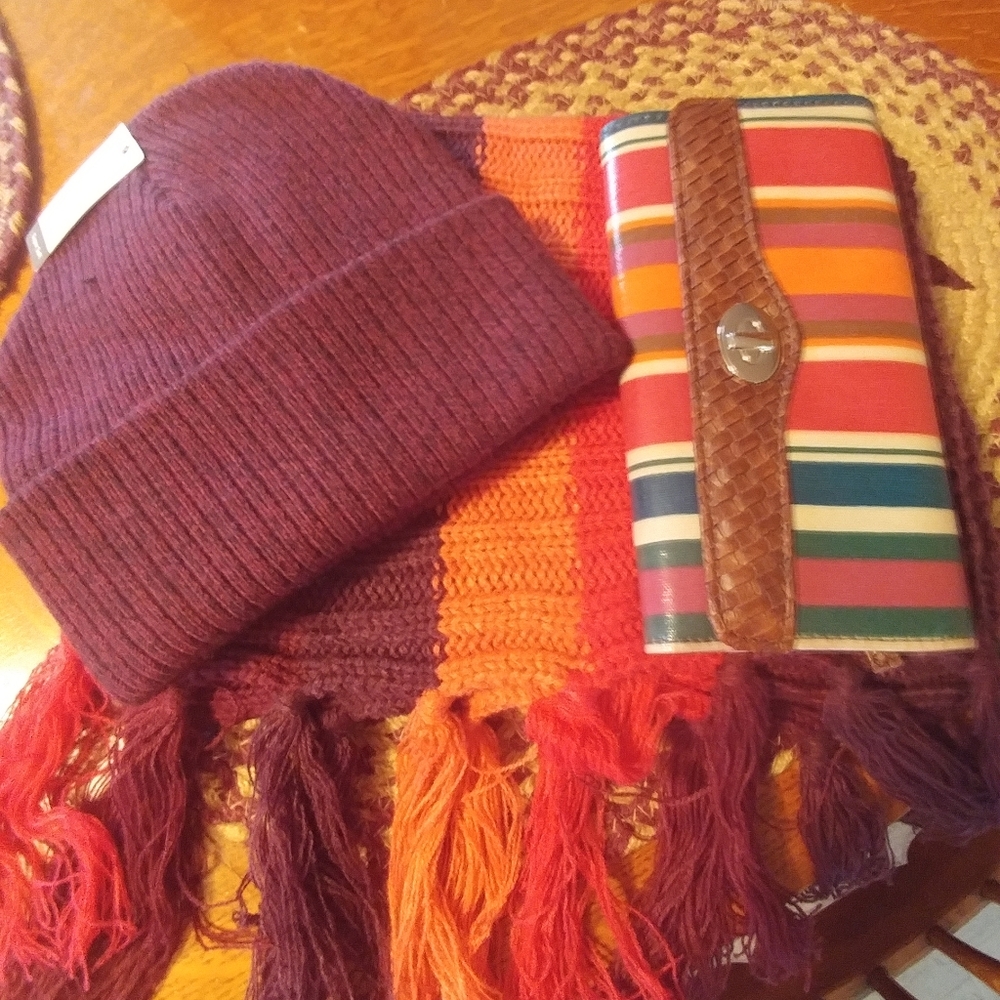 All nwt 3 piece matching scarf,hat and wallett